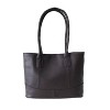 Amerileather Espresso Casual Leather Handbag – Espresso Shoulder Purse with Structured Silhouette and Everyday Functionality - 2 of 3