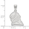 Black Bow Jewelry 14k White Gold Virginia Tech Hokies NCAA Large Pendant - 2 of 3
