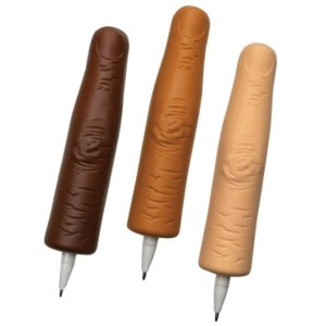 Squishy Finger Pens (3 Pack) - Stress Relief Fidget Toy, Fun Design, Black Ink - 1 of 3