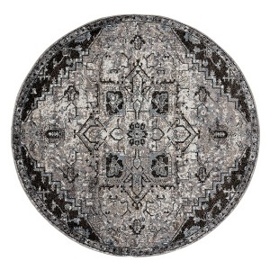 Black And Gray Medallion Area Rug - 1 of 3