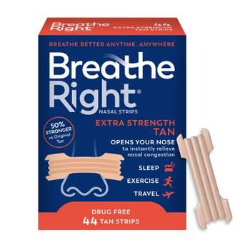 Breathe Right Extra Tan Drug-Free Nasal Strips for Congestion Relief