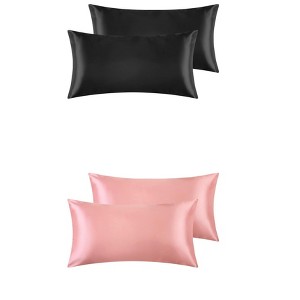 Unique Bargains Hair and Skin Envelope Closure Breathable Satin Pillowcase 4 Pcs - 1 of 4