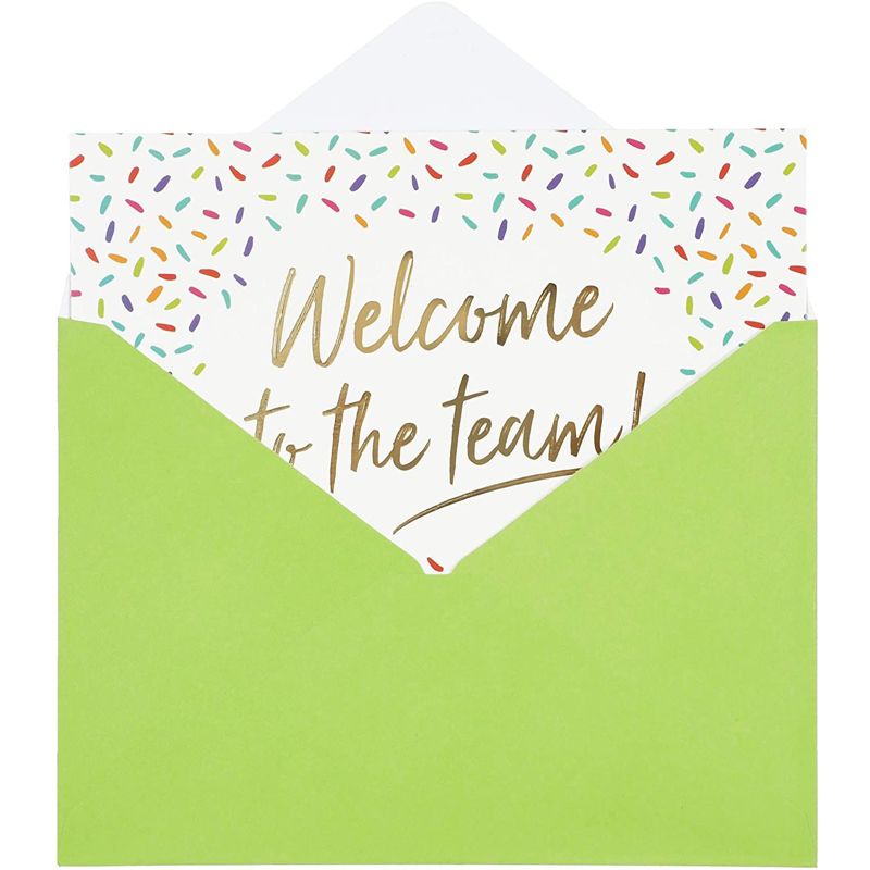 Pipilo Press 36 Pack Welcome Cards with Envelopes for New Employees, Business Gifts, Guests, Confetti Design, Blank Interior, 5 x 7 In, 5 of 8