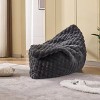 TYBOATLE 3 in 1 Bean Bag Chair, Giant Bean Bag Couch Sofa with High-Density Memory Foam, Suitable for Gaming, Bedroom, Gray - 3 of 4
