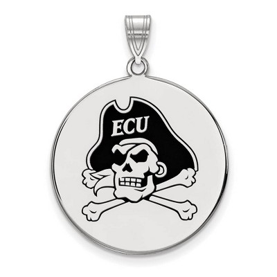 Black Bow Jewelry Sterling Silver East Carolina Pirates NCAA Extra Large Pendant