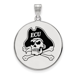 Black Bow Jewelry Sterling Silver East Carolina Pirates NCAA Extra Large Pendant - 1 of 3