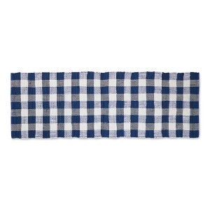 Design Imports Buffalo Check Chindi - Navy & White - 2 Ft 3 In X 6 Ft - 1 of 4