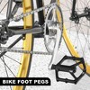 Unique Bargains Aluminum Alloy Bicycle Pedal Rear Foot Peg Black Fit 9/16 Inch Axles BMX MTB Bike Bicycle 1 Pair - 3 of 4
