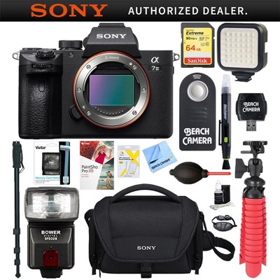 Sony a7III Mirrorless Digital Camera Body w/ 64GB Memory & Flash Accessory Bundle