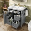 NicBex Bathroom Vanity with Top Sink,Multi-Functional Bathroom Sink Vanity with 2 Drawers and a Tip-out Drawer,30" Bathroom Sink Cabinet,Gray - 2 of 4