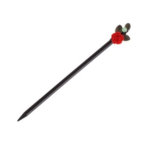 Unique Bargains Hair Chopstick Black Red 1 Pc - 1 of 4