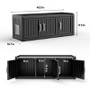 Kumasinova Versatile 3-Chamber Cat House,Outdoor Cat Shelter with Weatherproof Design,Ideal Spacious Indoor Cat Furniture for Multiple Pets,Black - 2 of 4