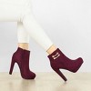 Allegra K Women's Round Toe Chunky High Heel Platform Ankle Boots - 2 of 4