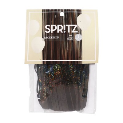 Metallic Fringe Backdrop Black - Spritz™