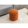 NicBex Modern 16.9" Round Ottomans Small Footstools with Boucle Fabric for Bedroom and Living Room - 2 of 4