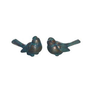 Transpac Resin Patina Bird Set of 2 - Spring Decorative Objects for Home Decor and Garden Accents - 1 of 1
