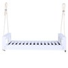 Okak Acacia Wood Porch Swing Bed,Patio Hanging Chair with 98-inch Ropes,Oversized Outdoor Bench Swing for Garden,Backyard,Patio - 2 of 4