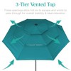 Best Choice Products 10ft 3-Tier Solar Patio Umbrella w/ 24 LED Lights, Tilt Adjustment, Easy Crank - 2 of 4