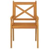 vidaXL Dining Chair Set of 4 Natural Acacia - 4 of 4