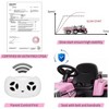 12V Kids Electric Tractor with Trailer, Battery Powered Ride-On Car for Toddlers 3-6, Remote Control, 7 LED Headlights, 2+1 Gear Shift - 4 of 4
