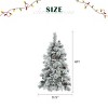 SEVOBAL 4FT Snow Flocked Christmas Tree Christmas Trees Prelit Artificial Christmas Tree Pre-Lit Set Premium Holiday Décor, Green, 31.5"*14.1"*11.9" - 3 of 4