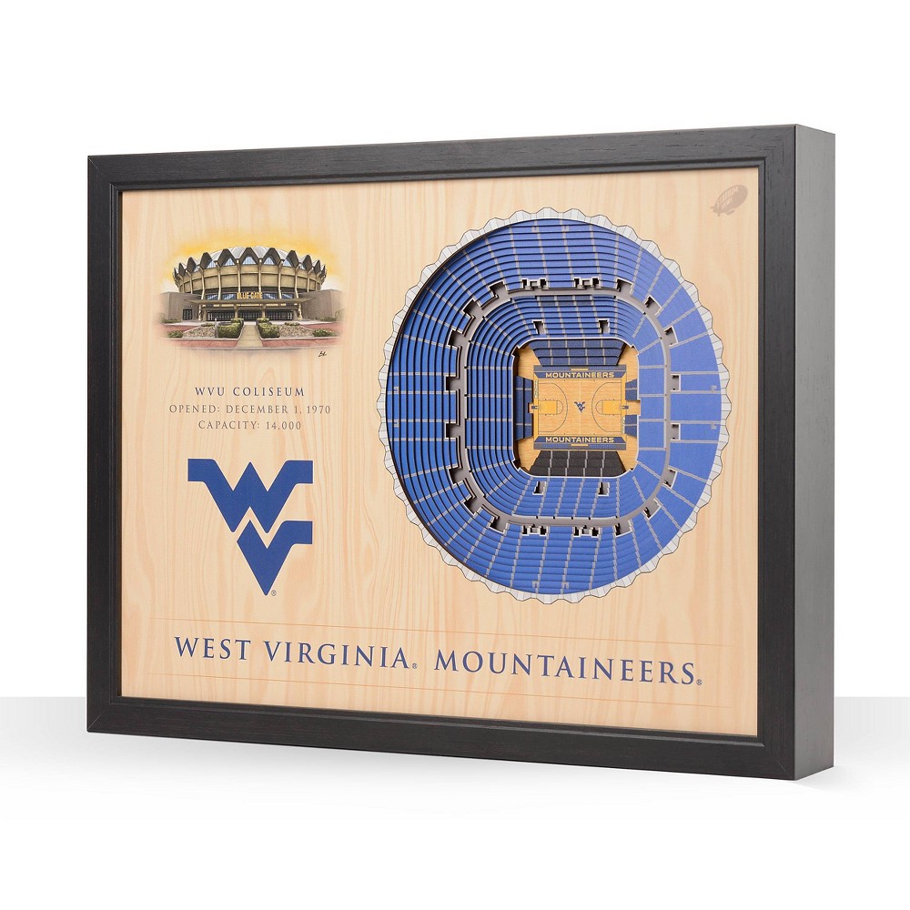 Photos - Coffee Table NCAA West Virginia Mountaineers Basketball 25-Layer StadiumViews 3D Wall A