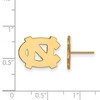 Black Bow Jewelry 10k Yellow Gold North Carolina Tar Heels NCAA Post Earrings - 2 of 3