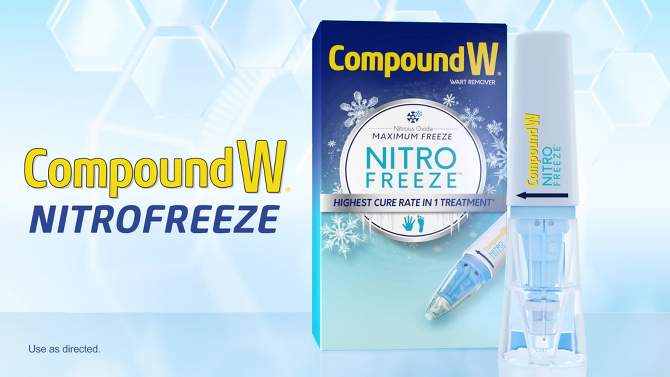 Compound W NitroFreeze Wart Remover with Non-Prescription Nitrous Oxide - 6 Applications, 2 of 8, play video