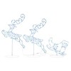 Christmas Reindeer & Sleigh White Acrylic Large - 2 of 4