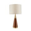 24.5" Tate (Includes LED Light Bulb) Table Lamp Ivory:Modern with White Drum Shade - 3 of 4