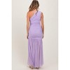 Pinkblush Lavender Ruched Mesh One Shoulder Maternity Maxi Dress - 2 of 3