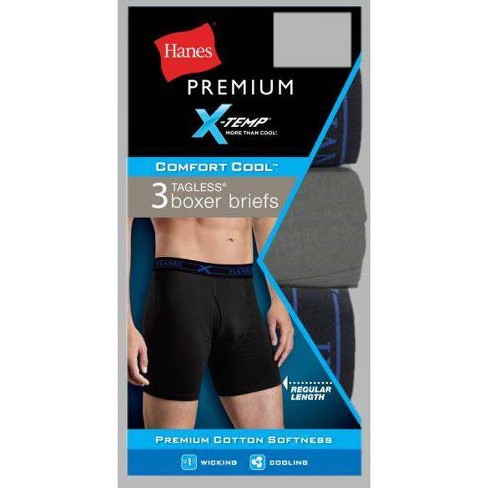 Hanes Premium Men's Floral Comfort Flex Fit Boxer Briefs 3pk - Green/Black S