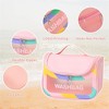 Wash Bag 4 Piece PVC+PU Waterproof Wash Bag Portable Large Capacity Transparent Travel Wash Bag Cosmetic Storage Bag Swimming Bag - 2 of 4