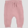 Carter's Just One You® Baby Girls' 2pc Hooded Bear Sweater and Jogger Pants Set - Pink - 2 of 3