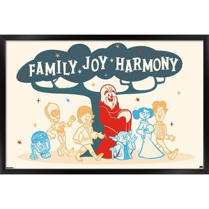 Trends International Star Wars: Life Day - Family Joy Harmony Framed Wall Poster Prints - 1 of 4