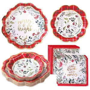 Kate Aspen Christmas Tableware Set - 7” Plate (set of 16), 9” Plate (set of 16), and Napkin (set of 30) | 00270NA-kit - 1 of 4