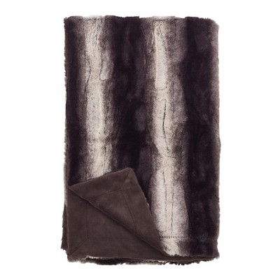 Animal Print Design Soft Plush Faux Fur Throw Blanket - Saro Lifestyle