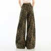 Clotth Women's Leopard Print Wide-Leg Pants - High Waist Loose Fit Casual Palazzo Pants with Slant Pockets, Fashionable Comfortable Bottoms - 2 of 4