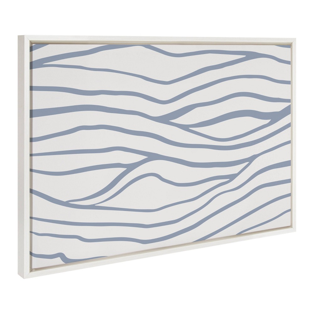 Photos - Other Decoration 23" x 33" Sylvie Coastal Wave Frame Canvas by Creative Bunch - Kate & Laur