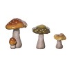 Transpac 12.25 in. Harvest Mushroom Figurine Set of 3 - 2 of 4