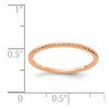 Black Bow Jewelry 1.2mm 14k Rose Gold Twisted Pattern Stackable Band - 4 of 4