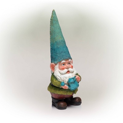 15" Multicolor Polyresin Garden Gnome with Watering Can