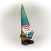 15" Outdoor Polyresin Garden Gnome with Watering Can - Alpine Corporation: Weatherproof Yard Decor - 3 of 4