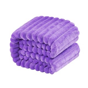 All Seasons Plush Flannel Blanket, Soft and Warm Bed Blanket for Couch Sofa Bed - NTBAY - 1 of 4
