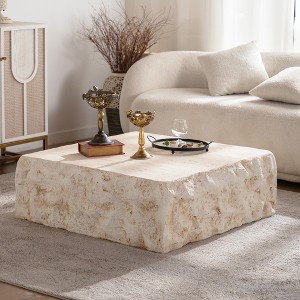 GDFStudio Kashton Modern 35" Lightweight Concrete Square Coffee Table - 1 of 4