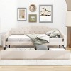 Daybed Frame Modern Tufted Upholstered with Trundle for Guest Room 55.5W - 3irtyhousy - 3 of 4