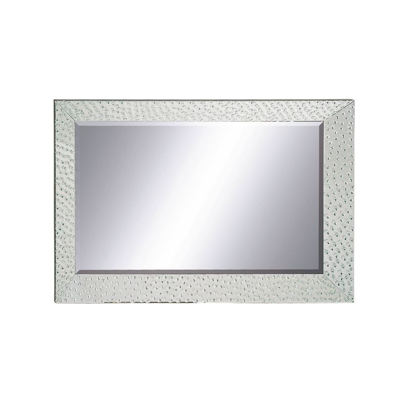 Glass Handmade Beveled Wall Mirror with Crystal Frame Silver - Olivia &#38; May, 5 of 7