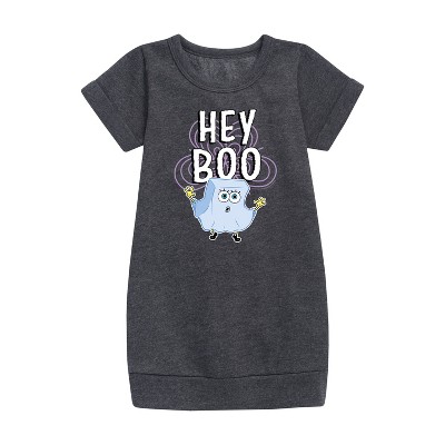 - SpongeBob SquarePants - Hey Boo Graphic Short Sleeve Fleece Dress