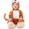 Joyfy Baby Halloween Costume Tiger Jumpsuit with Tail, Toddler One Piece Animal Suit with Hat for Halloween Dress Up Party - 2 of 4