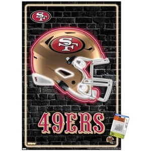 Trends International NFL San Francisco 49ers - Neon Helmet 23 Unframed Wall Poster Prints - 1 of 4